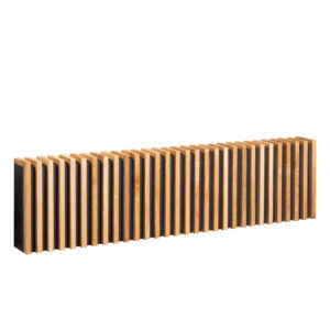 Wall-mounted Convector Noemi - Black / Oak Slats